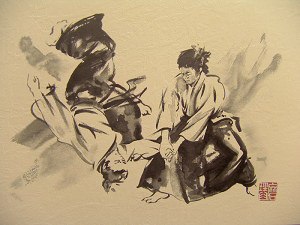 Aikido Kampf - Hochwertiger Ausdruck